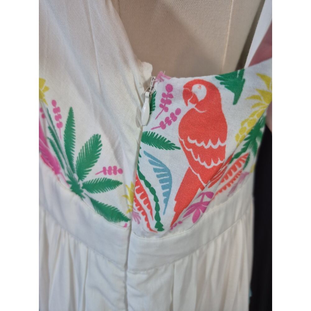 Boden Serena Green Pink Floral Tierd Cotton Maxi Dress US 12 - Picture 6 of 11